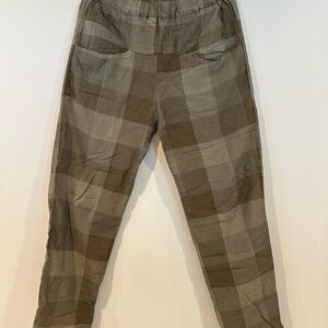 Women's Checkered Jeggings - Brown and Gray